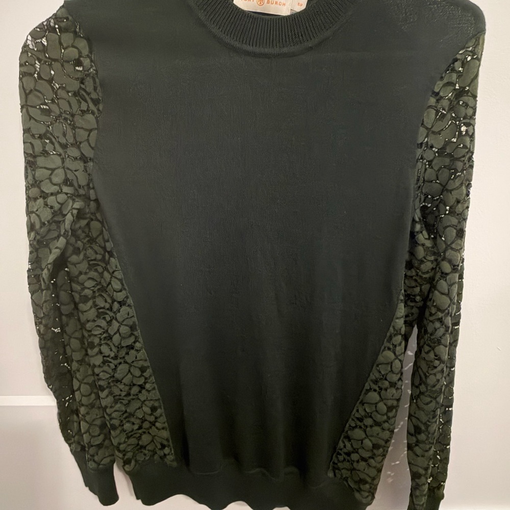 Tory Burch Dark Green Knit Sweater